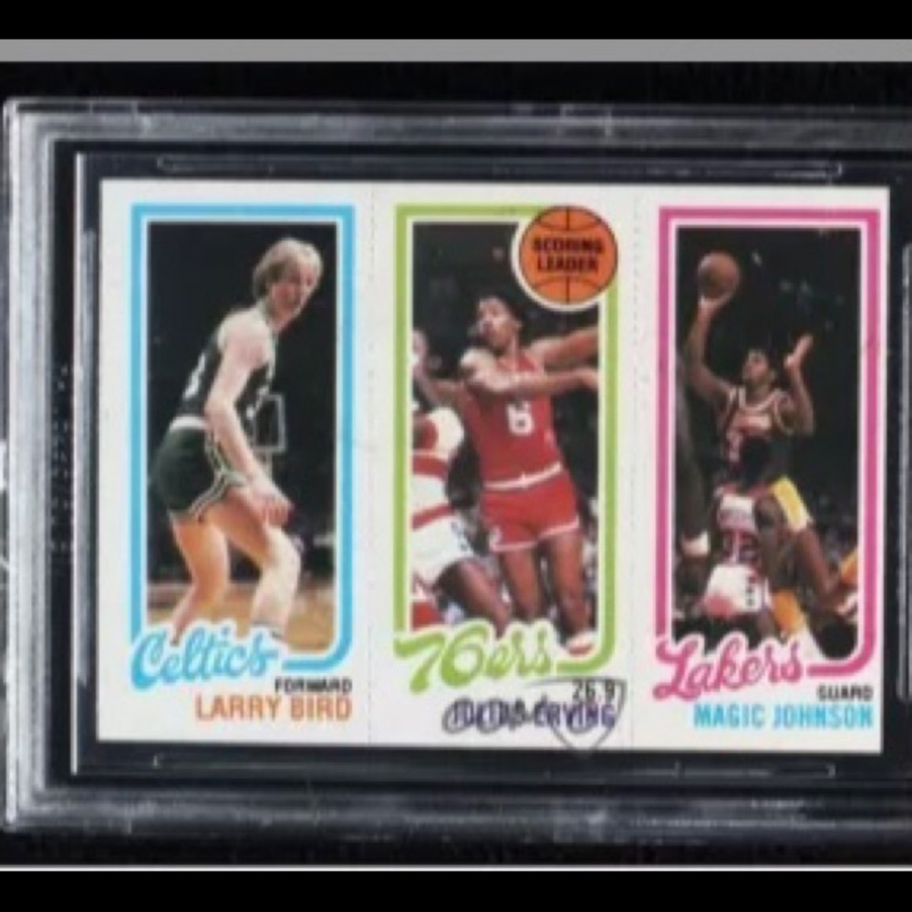 Topps Larry Bird Rookie card Julius Erving,magic